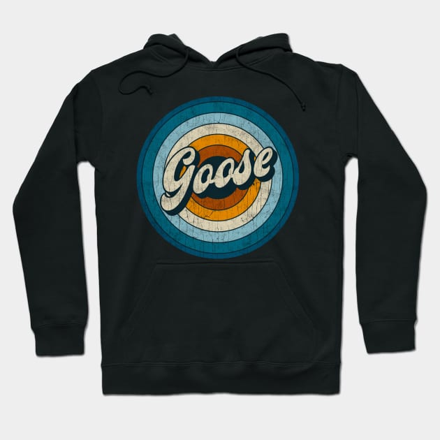 Goose - Retro Circle Vintage Hoodie by Skeletownn